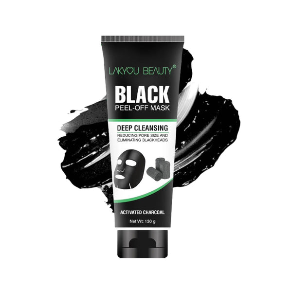 LAKYOU BEAUTY Black Peel-Off Mask 130g | Activated Charcoal Deep Cleansing Face Mask