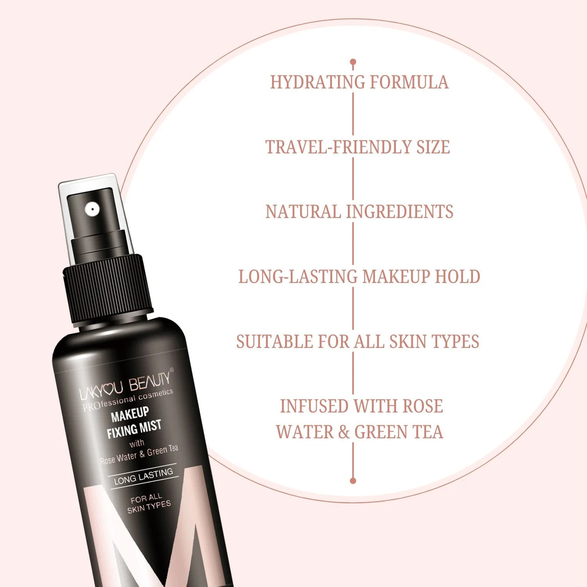 LAKYOU BEAUTY Makeup Fixing Mist 80ml | Long-Lasting Makeup Setting Spray