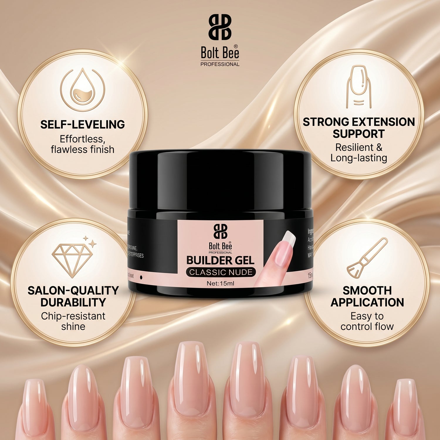 Bolt Bee Professional Builder Gel Classic Nude