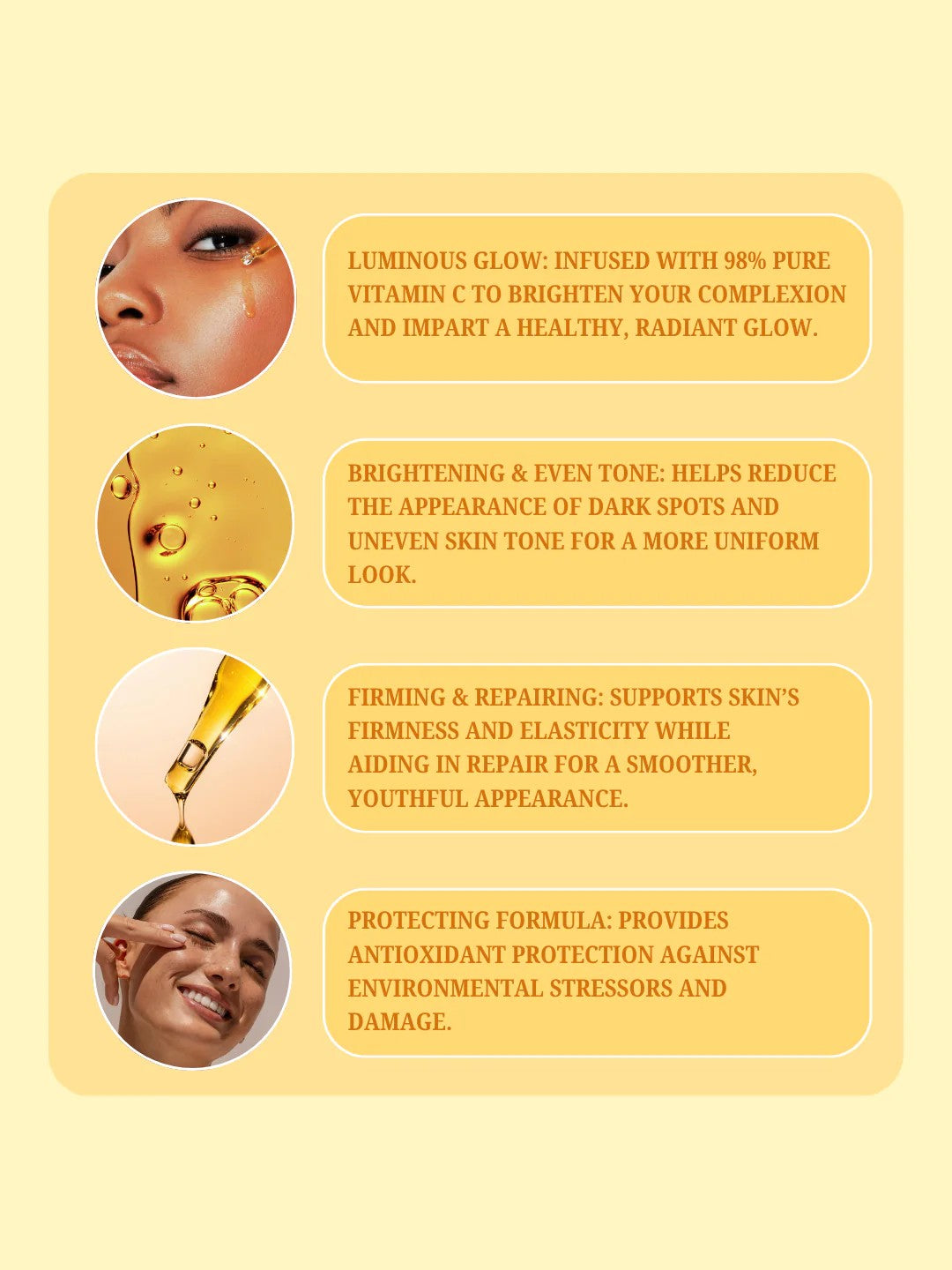 LAKYOU BEAUTY Vitamin C Face Serum 50ml | 98% Pure Vitamin C Complex | Serum for All Skin Types