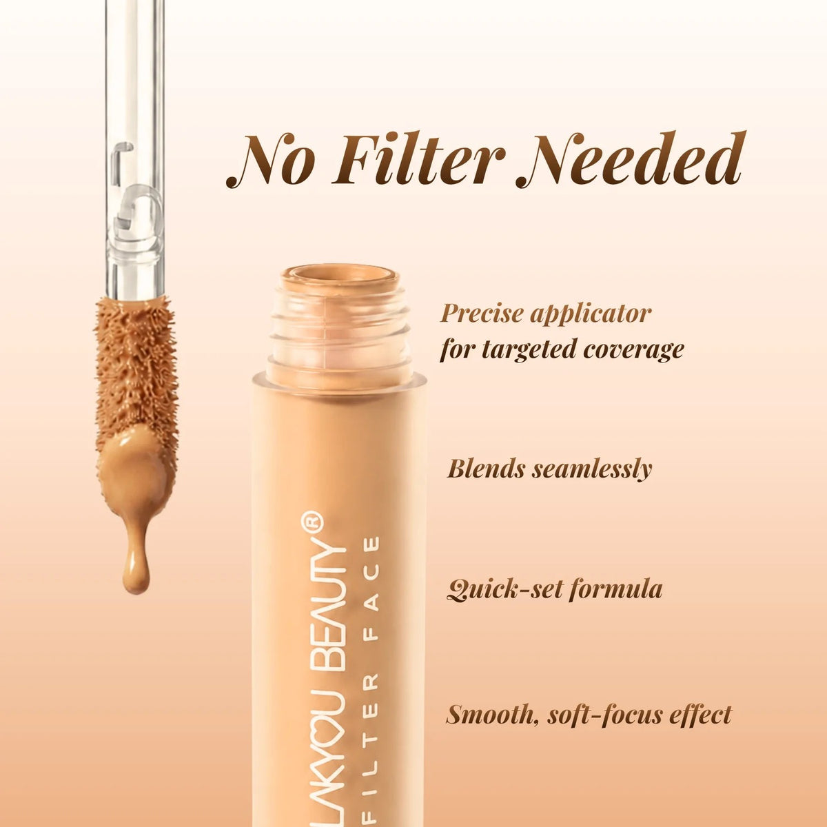 LAKYOU BEAUTY Cover Up Liquid Concealer 8g | Full Coverage Concealer