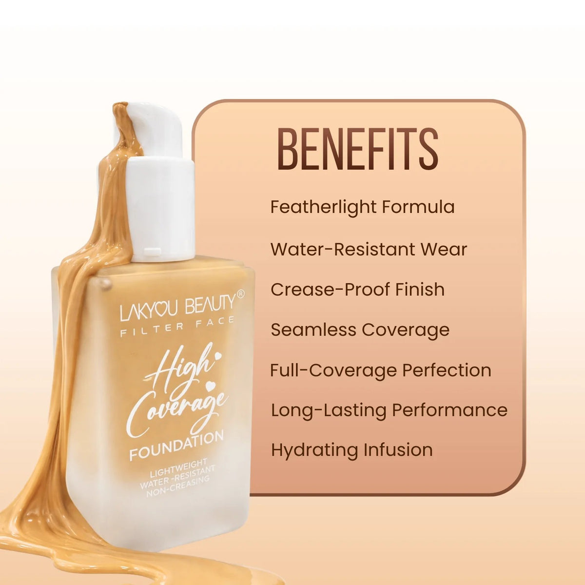 LAKYOU BEAUTY High Coverage Lightweight Foundation 40ml