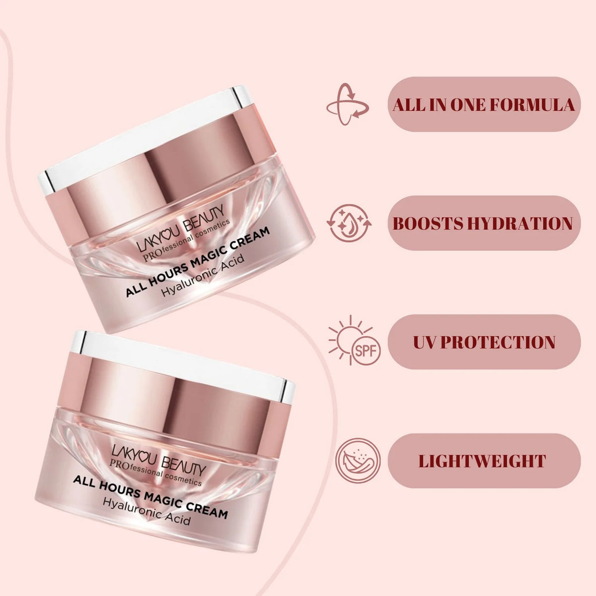 LAKYOU BEAUTY All Hours Magic Cream 50g | Hyaluronic Acid Face Cream
