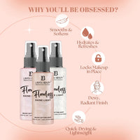 LAKYOU BEAUTY Flawless Shine Light Micro-Setting Mist 100ml | Illuminating Makeup Setting Spray