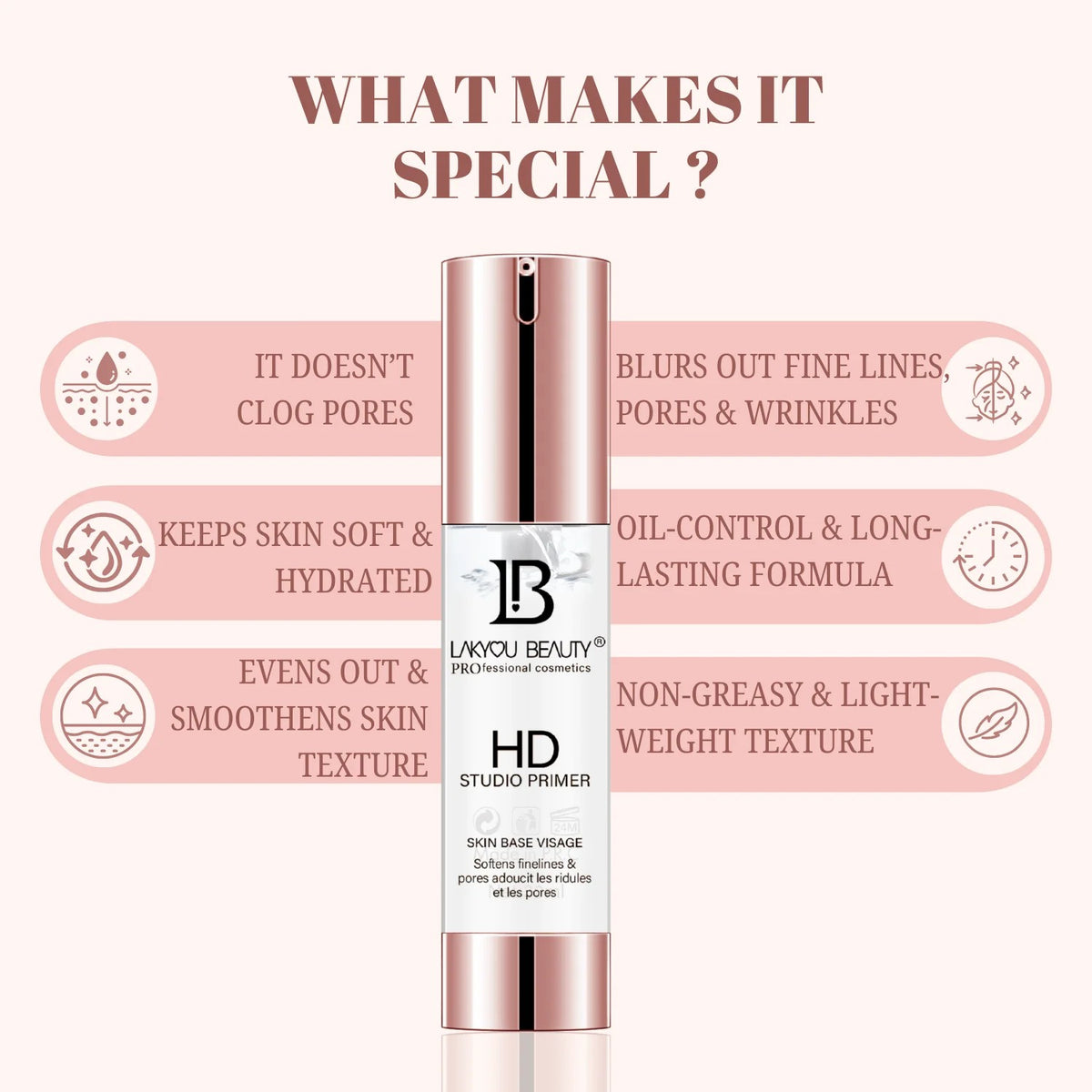LAKYOU BEAUTY HD Studio Primer 30ml | Silicone Base Makeup Primer