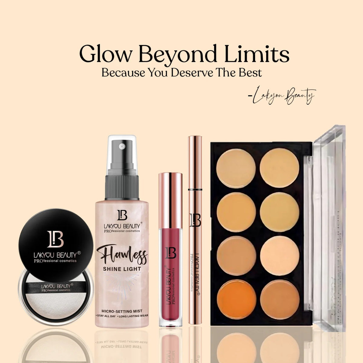 LAKYOU BEAUTY Highlight & Contour Concealer Palette | 8 Color Corrector & Concealer Palette