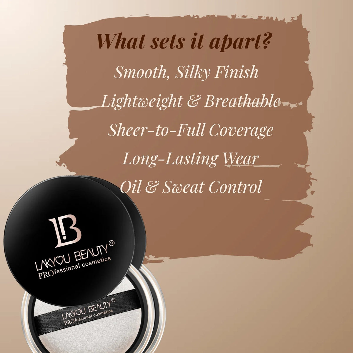 LAKYOU BEAUTY HD High Definition Loose Powder | Translucent Setting Powder for Flawless Matte Finish