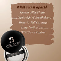 LAKYOU BEAUTY HD High Definition Loose Powder | Translucent Setting Powder for Flawless Matte Finish