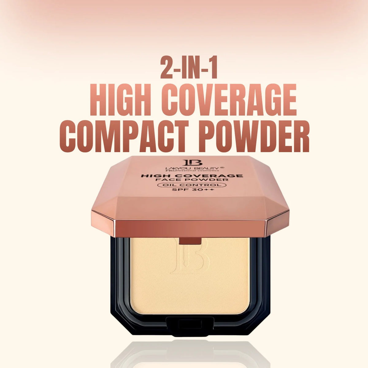 LAKYOU BEAUTY High Coverage Face Powder | Oil Control Compact with SPF 30++