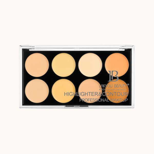 LAKYOU BEAUTY Highlight & Contour Concealer Palette | 8 Color Corrector & Concealer Palette