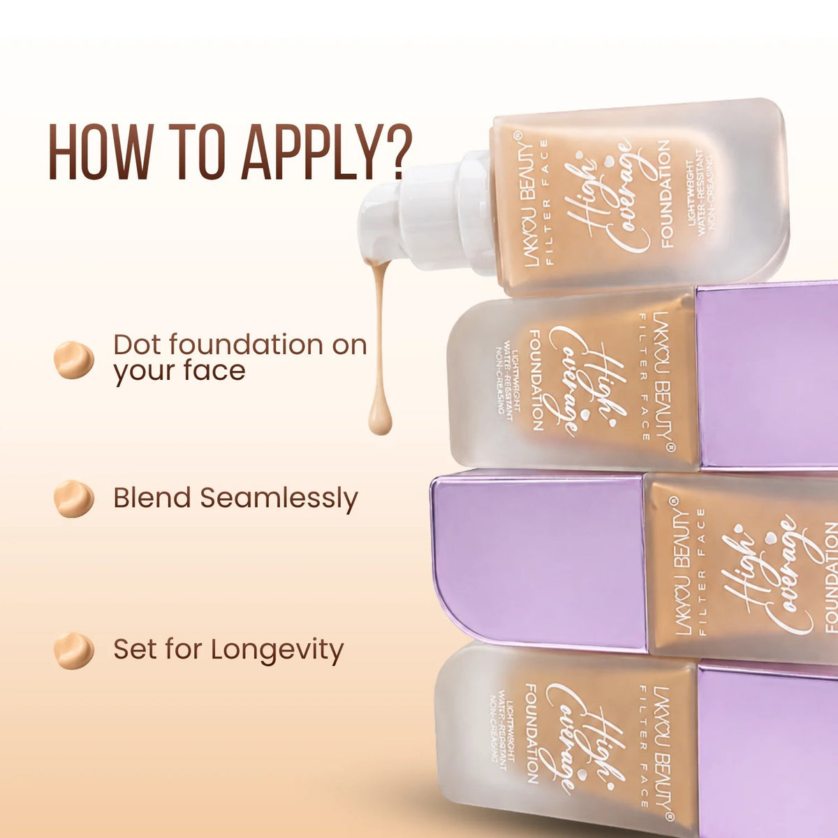 LAKYOU BEAUTY High Coverage Lightweight Foundation 40ml