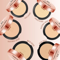 LAKYOU BEAUTY Primer + Matte Powder Foundation | 2-in-1 Compact for Flawless Matte Finish