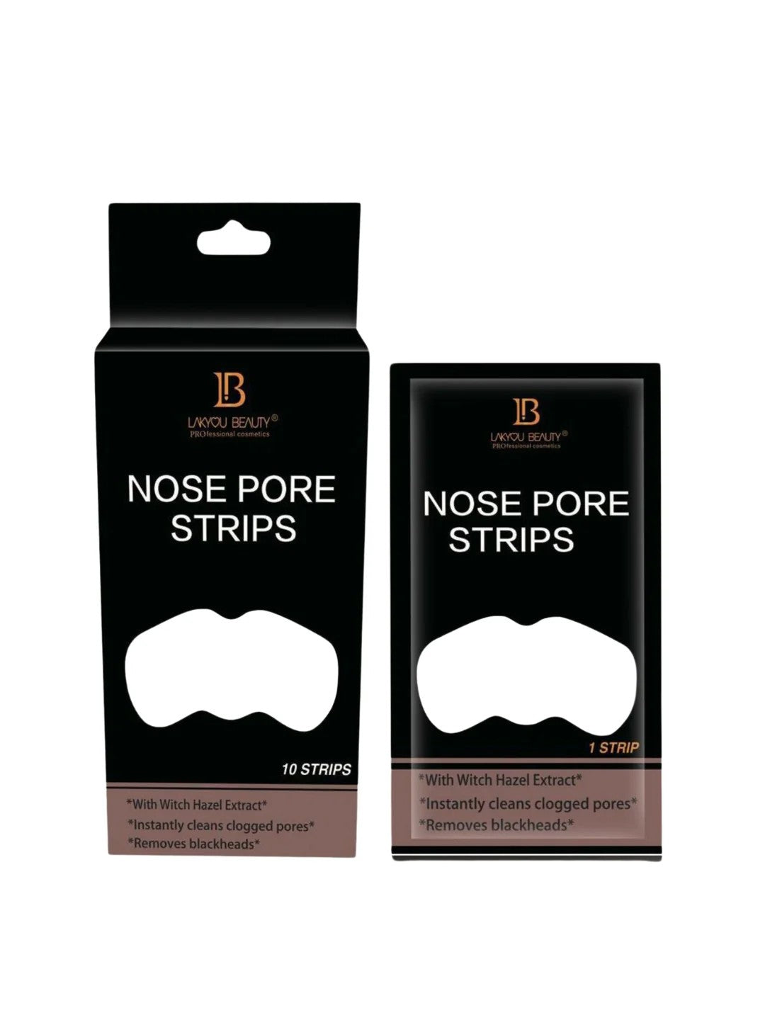 LAKYOU BEAUTY Nose Pore Strips | Blackhead Remover Strips | 10 Strips