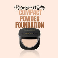 LAKYOU BEAUTY Primer + Matte Powder Foundation | 2-in-1 Compact for Flawless Matte Finish