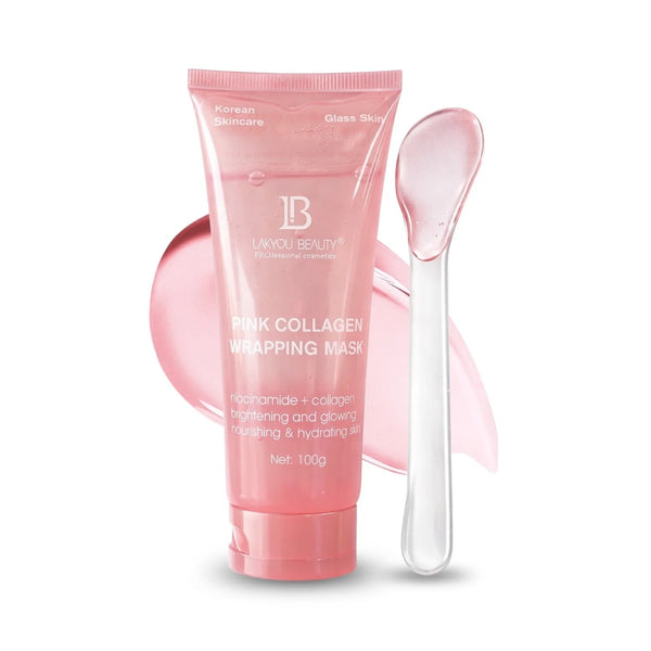 LAKYOU BEAUTY Pink Collagen Wrapping Mask 100g | Peel-Off Hydrating Face Mask