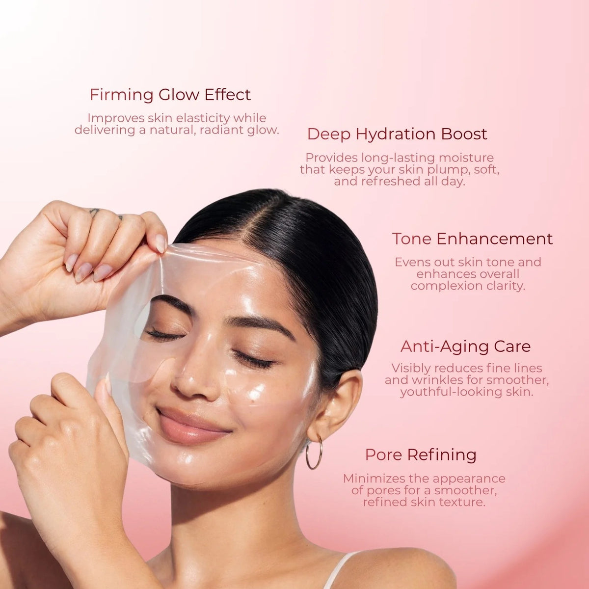 LAKYOU BEAUTY Pink Collagen Wrapping Mask 100g | Peel-Off Hydrating Face Mask