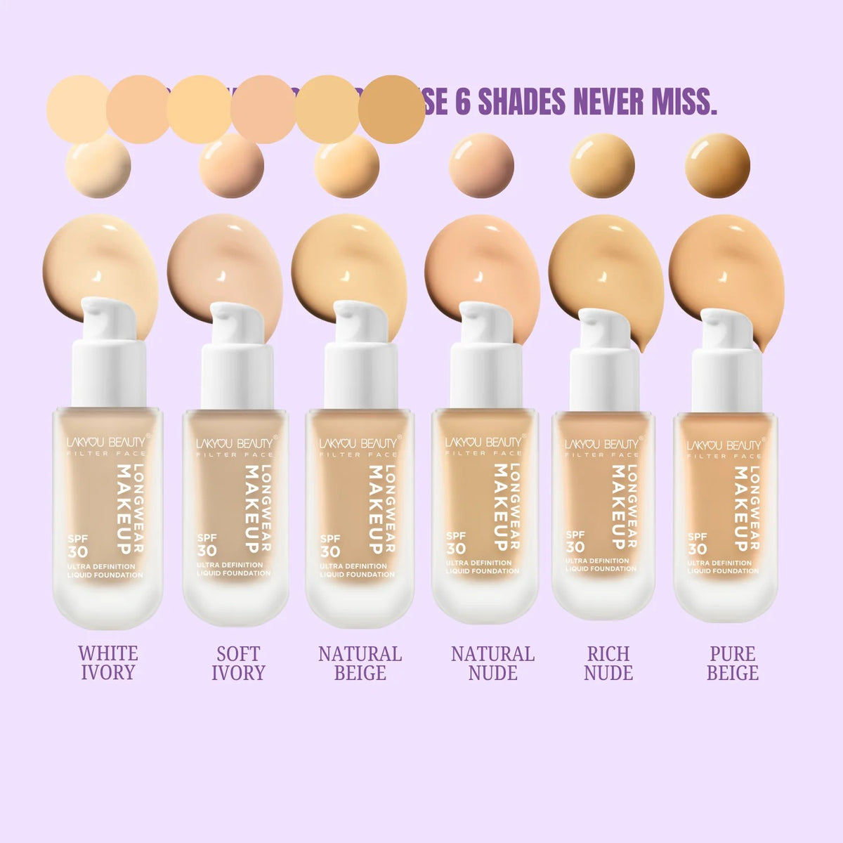 LAKYOU BEAUTY Ultra Definition Liquid Foundation SPF 30 | 30ml