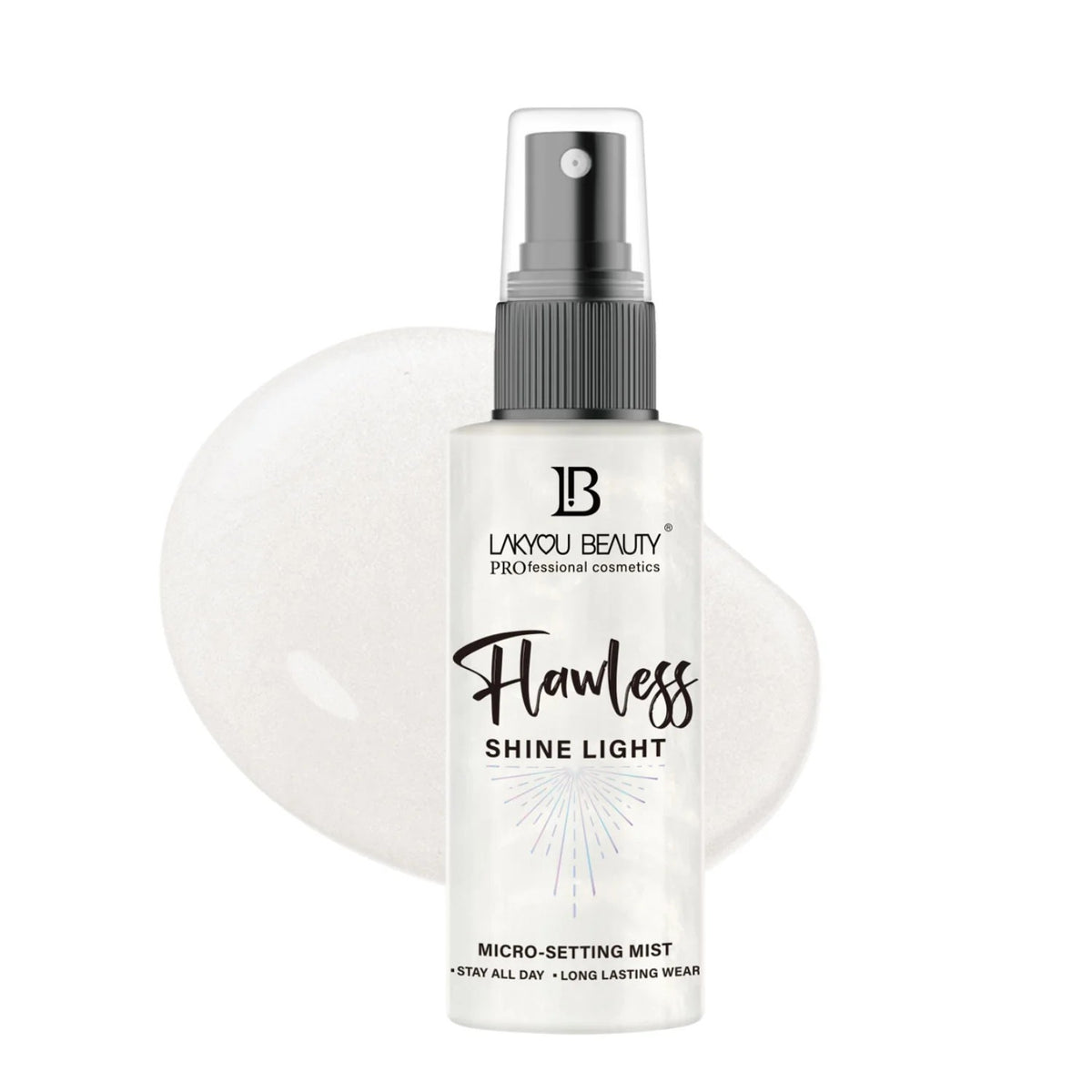 LAKYOU BEAUTY Flawless Shine Light Micro-Setting Mist 100ml | Illuminating Makeup Setting Spray